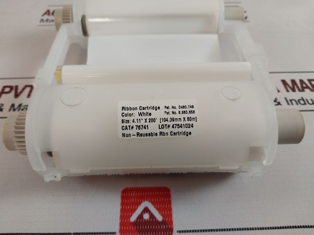 Brady 76741 White (Blanc) Ribbon Cartridge 4.11” X 200’