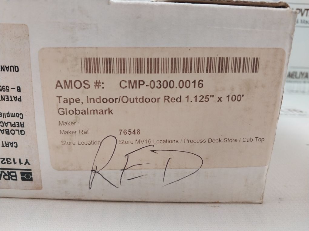 Brady Globalmark B595 1.125” X 100’ Tape Cartridge 113121