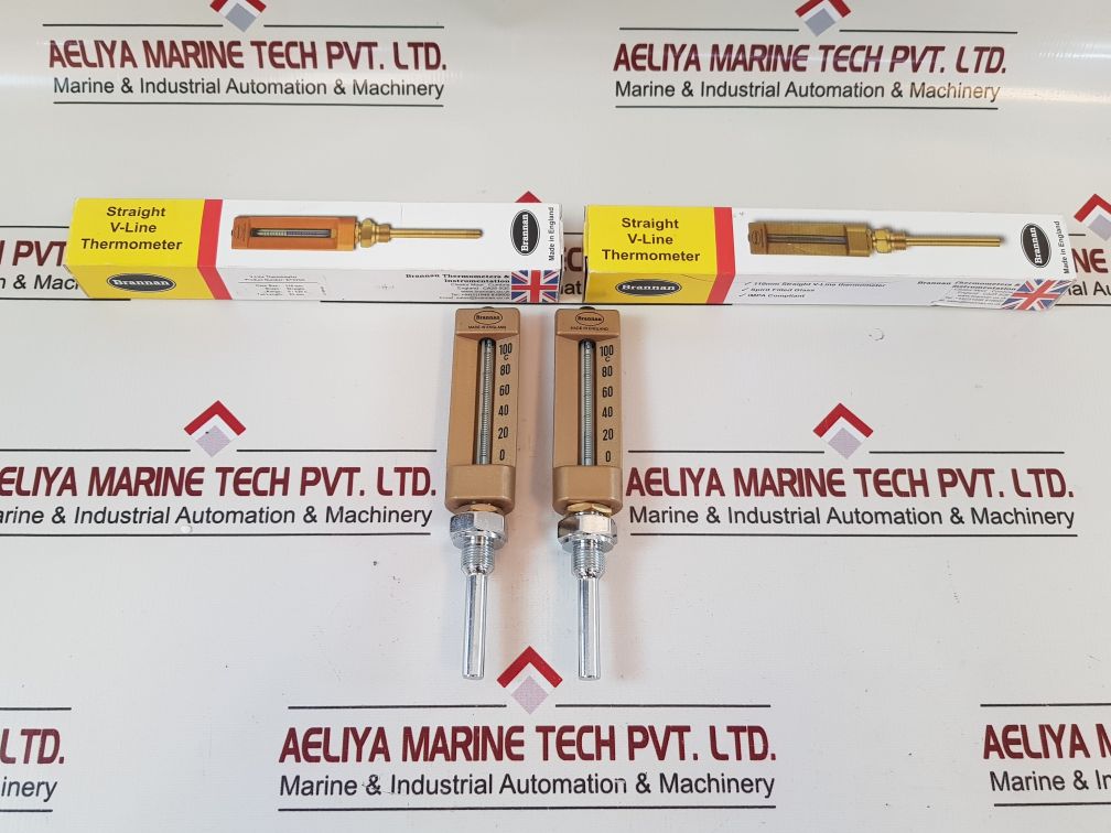 Brannan 0 To 100 C Straight V-line Thermometer
