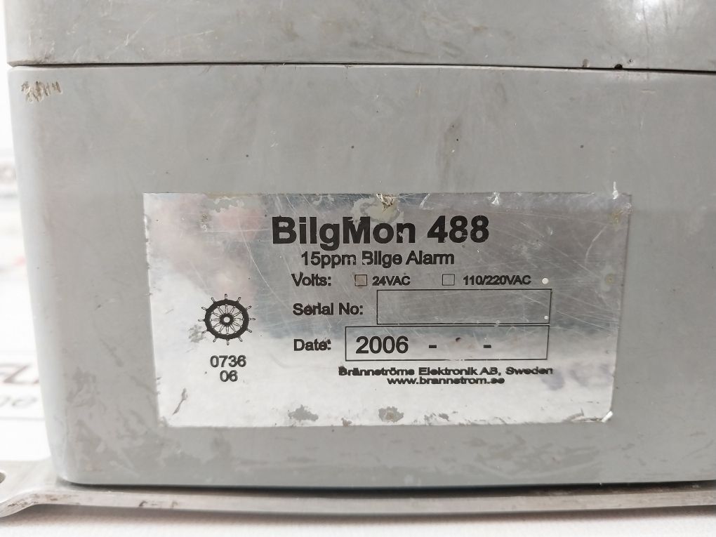 Brannstrom Bilgmon 488 Monitor 15Ppm Bilge Alarm 24V Ac