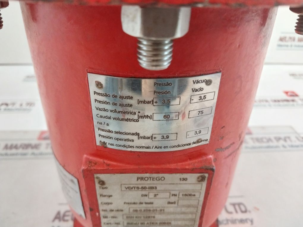 Braunschweiger Flammenfilter Vd/Ts-50-iib3 Safety Relief Valve