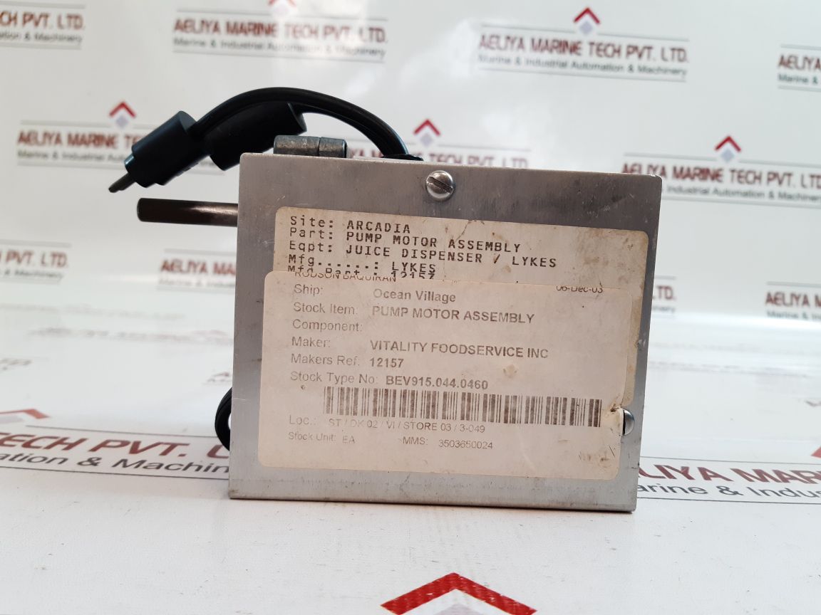 Brevel motors 605033 pump motor assembly 120v 160 rpm