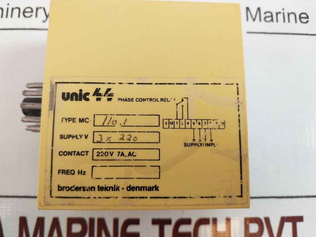 Brodersen Unic Mc-110.1 3-phase Control Relay