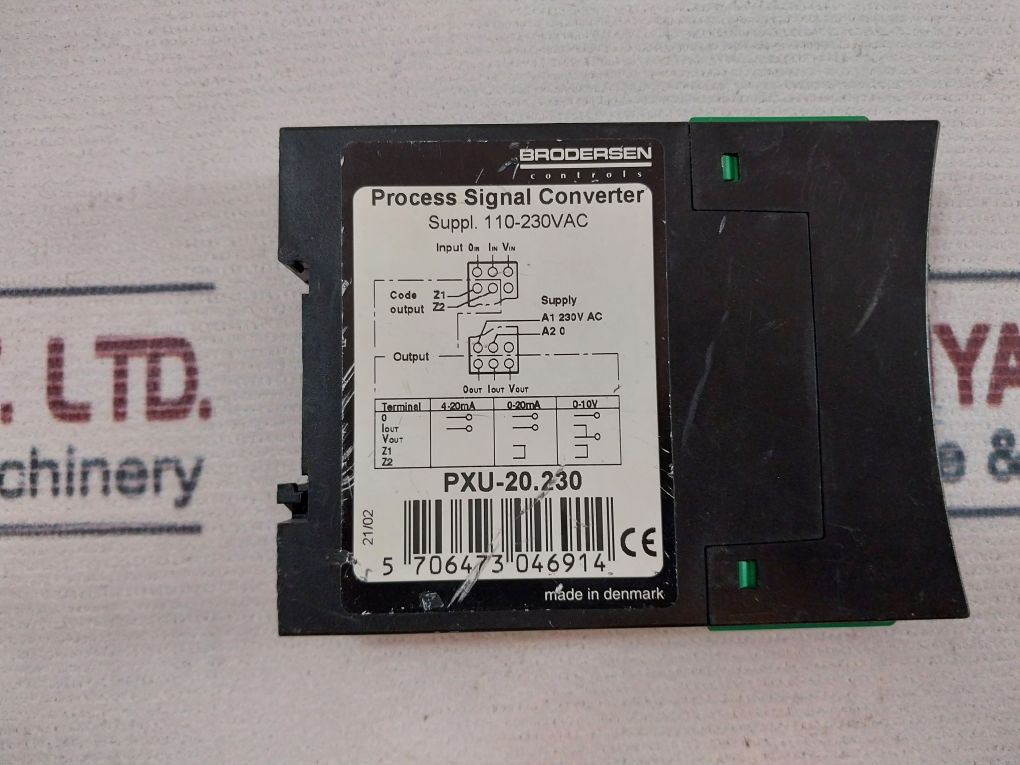 Brodersen Pxu-20.230 Process Signal Converter 110-230Vac