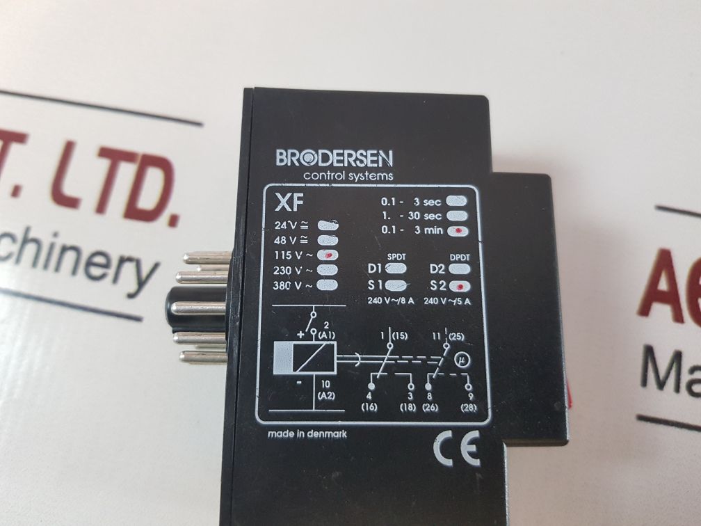 Brodersen Unic Xf Time Relay Dpdt S2 240V~5A
