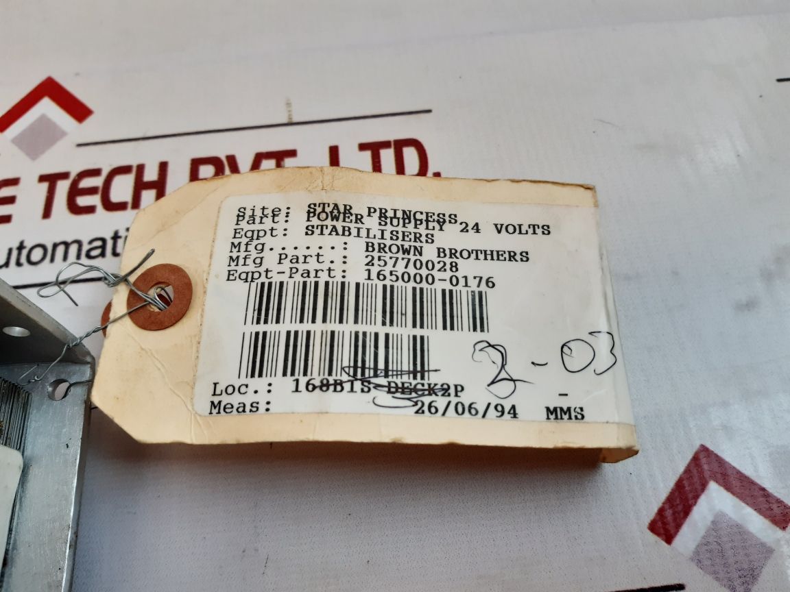 Brown Brothers 165000-0176 Power Supply