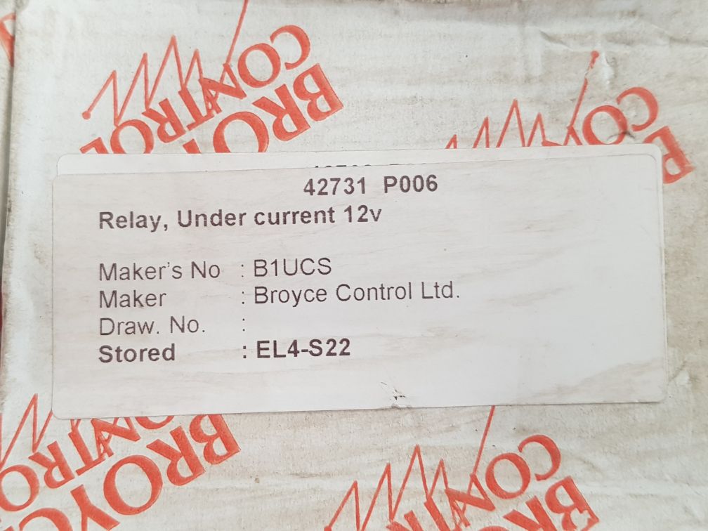 Broyce Control B1Ucs Current Relay