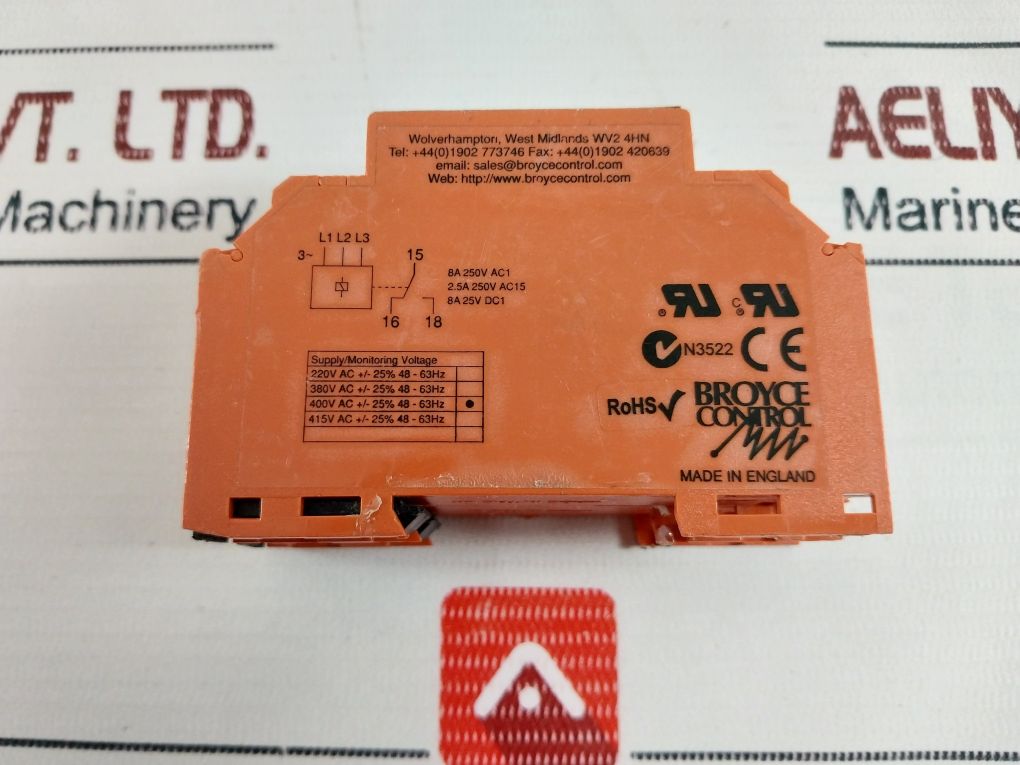 Broyce Control M3Prc/S Voltage Monitoring Relay 0.2-10 Delay (Seconds)