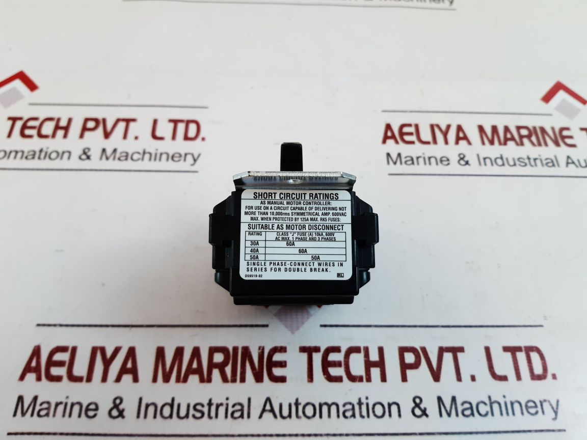 Bryant 30002D Manual Motor Controller Switch 120/240 V