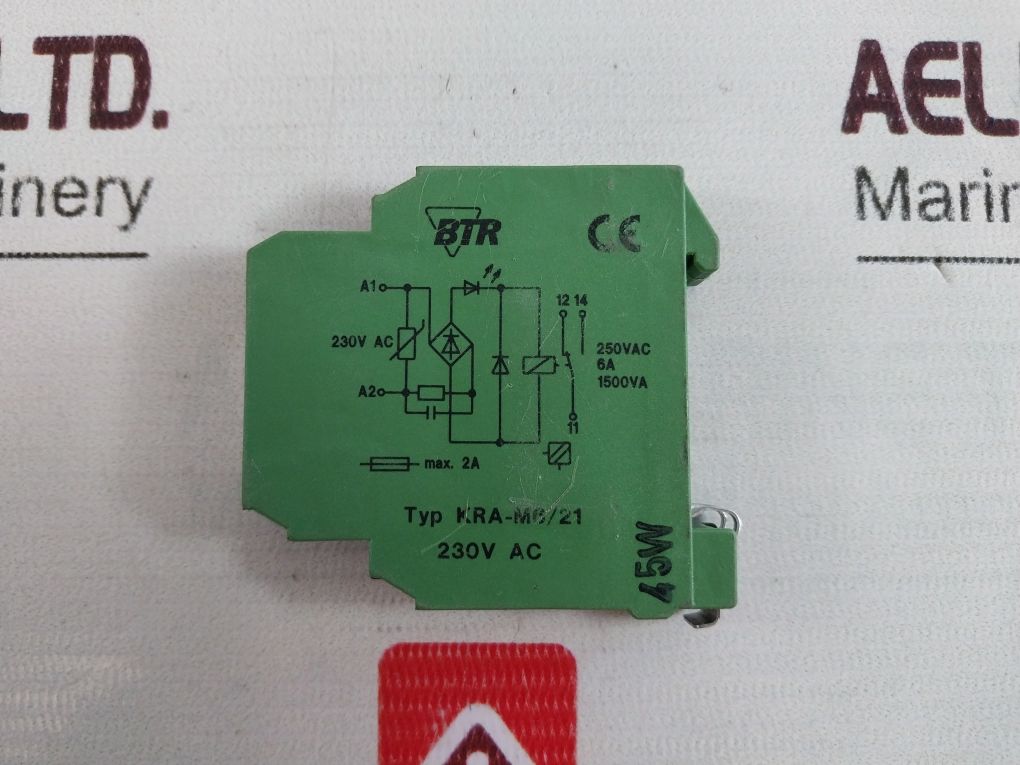 Btr Kra-m6/21 Coupling Block Relay 230V Ac