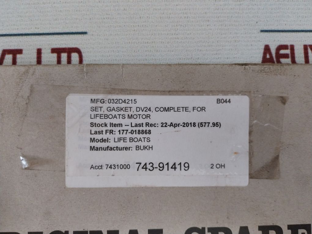 Bukh 032D4215 Complete Gasket Set Dv24