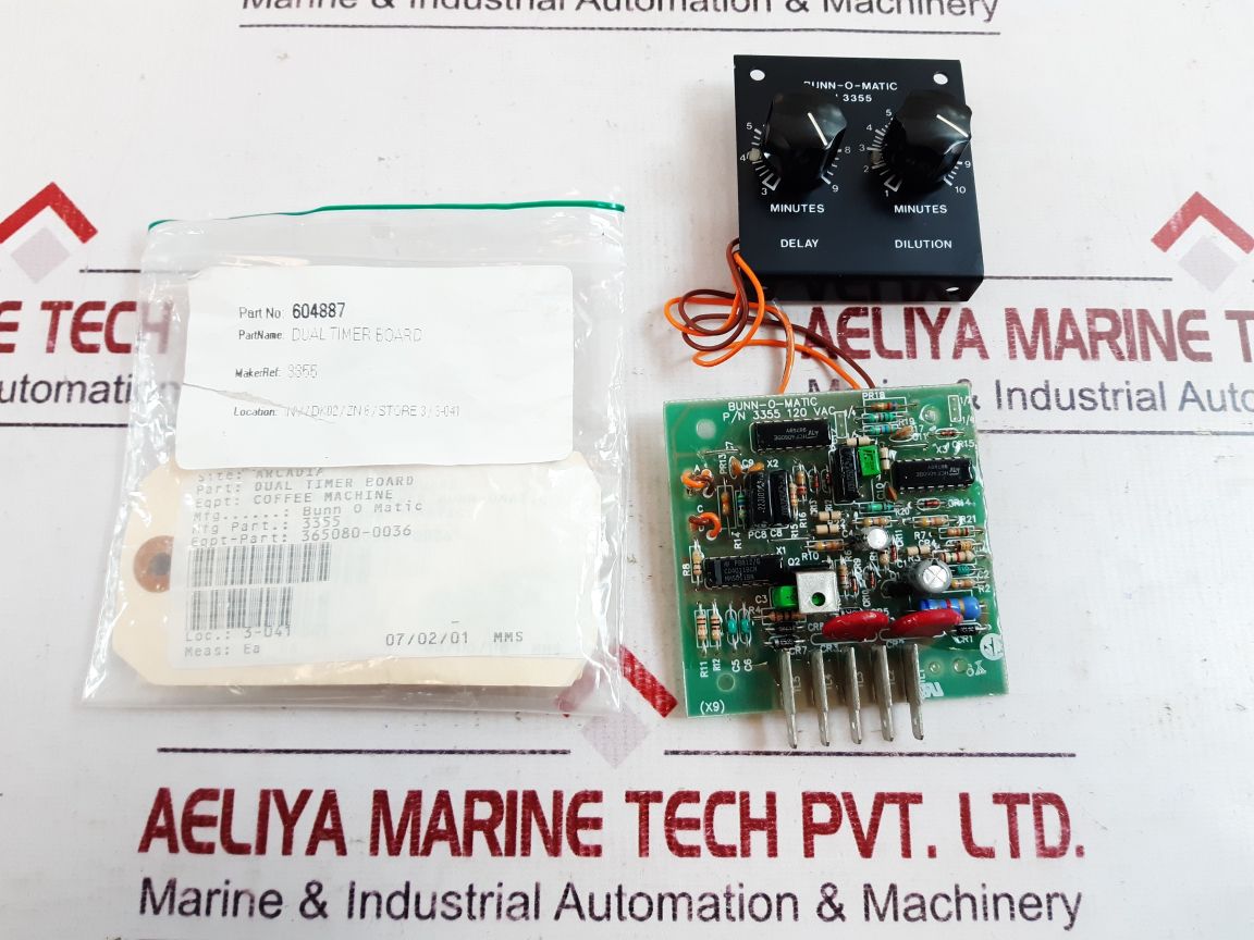 Bunn-o-matic 3355 Dual Timer Board 604887