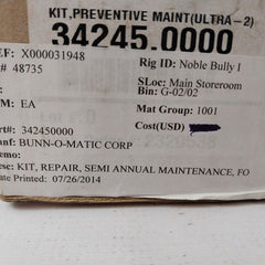 Bunn 34245.0000 Ultra –2 Ultra Preventative Maintenance Kit