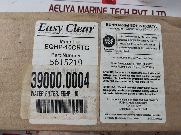 Bunn Eqhp-vhd Water Conditioning System 39000.1000