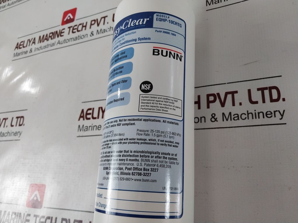 Bunn Eqhp-vhd Water Conditioning System 39000.1000