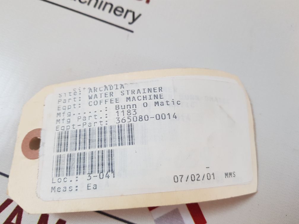 Bunn o matic 1183 water strainer