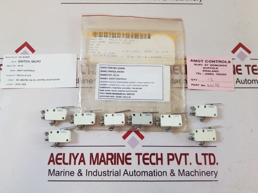 Set Of 4X Burgess V39Y1 Level Micro Switch
