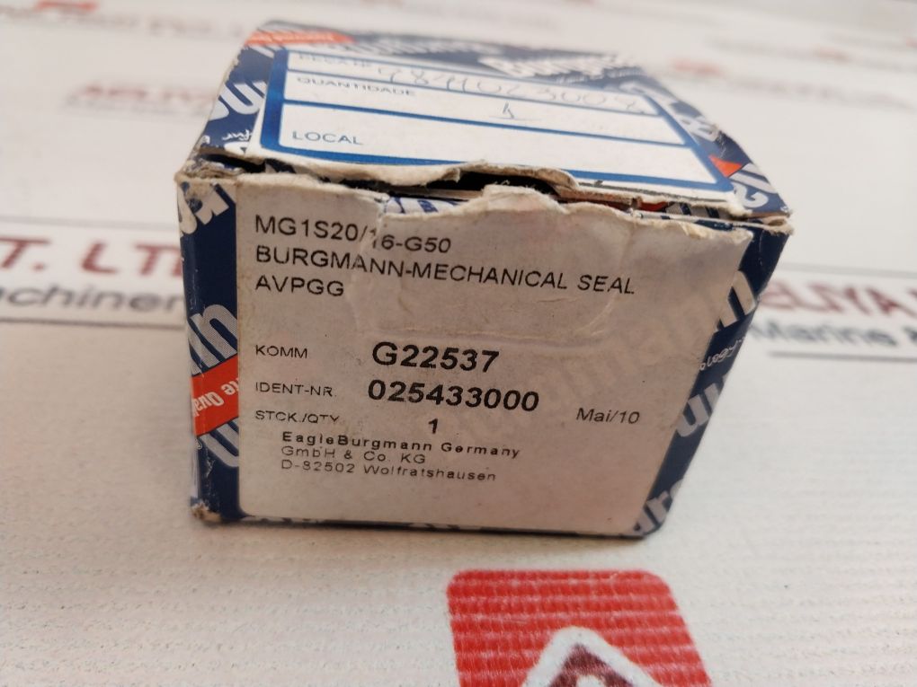 Burgmann Mg1S20/16-z Mechanical Seal 9841023008