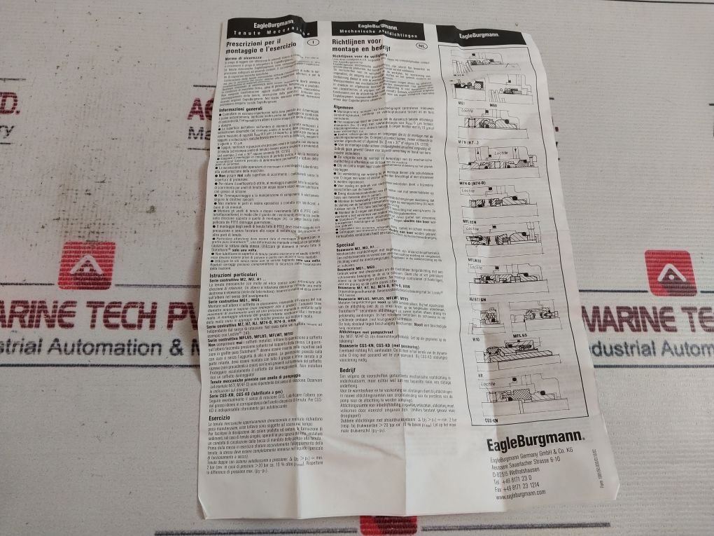 Burgmann Mg1S20/16-z Mechanical Seal 9841023008