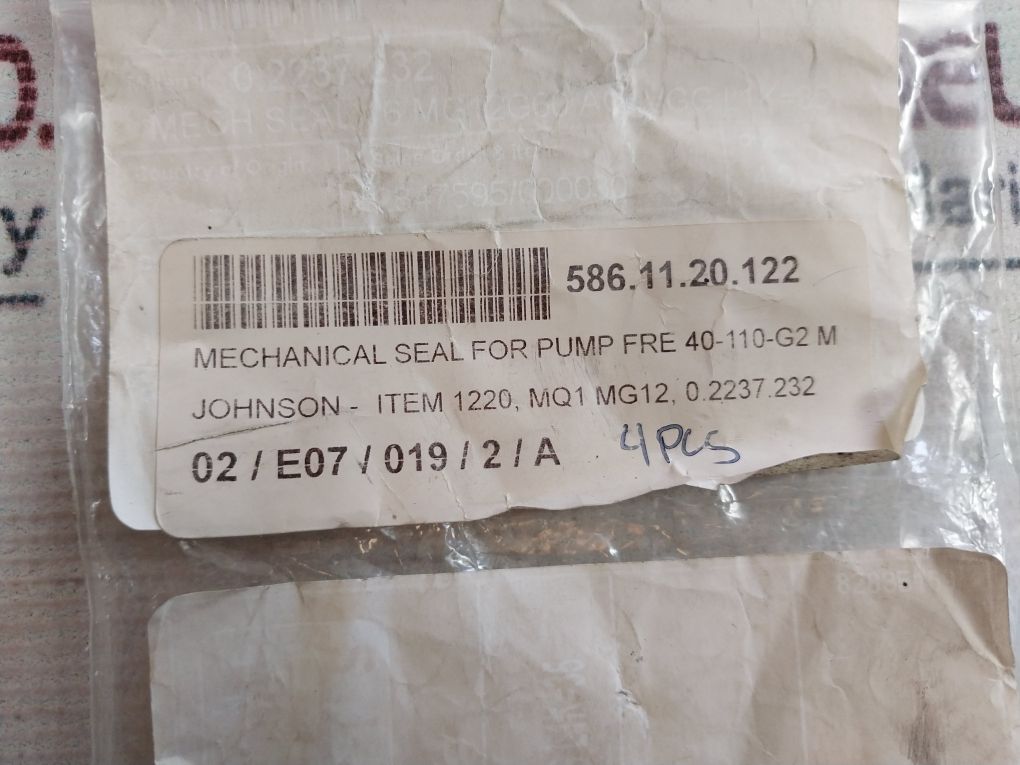 Burgmann Mg 12/16 Mechanical Seal For Pump