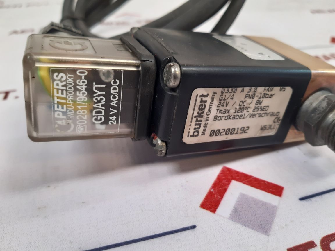 Burkert 00200192 Solenoid Valve G1/4 0-10Bar