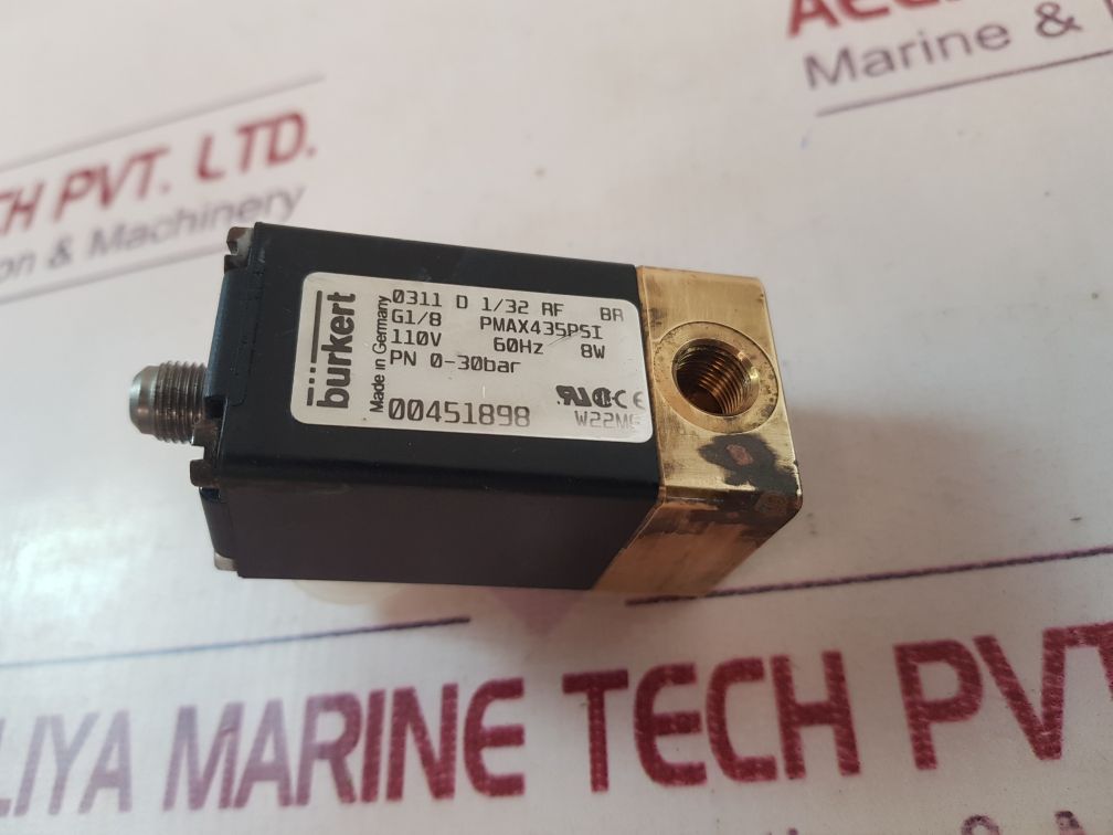 Burkert 00451898 Solenoid Valve 0311 D 1/32 Rf Br
