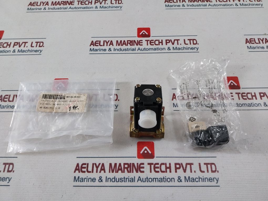 Burkert 0256 A 4,0 Fkm Ms Solenoid Valve With 2508-00/3 Connector