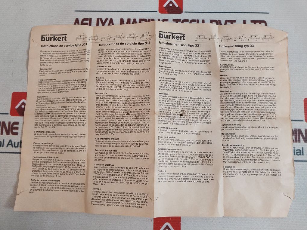 Burkert 0331 C 3, 0 Nbr Ms Solenoid Valve 230V