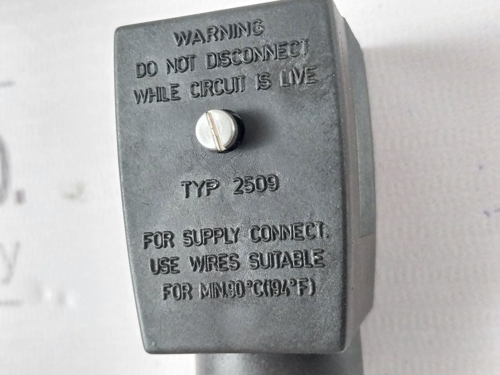 Burkert 2509 00137943 Cable Plug Solenoid Valve Coil 0-250V Ac/Dc
