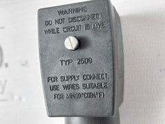 Burkert 2509 00137943 Cable Plug Solenoid Valve Coil 0-250V Ac/Dc