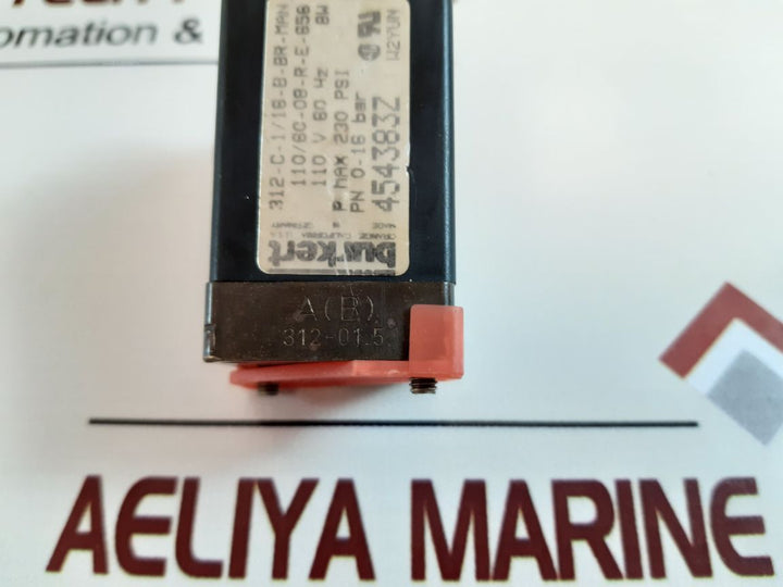 Burkert 312-c-1/16-b-br-man Solenoid Valve