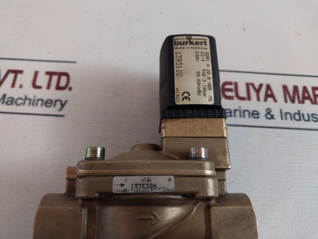 Burkert 5281 A20,0 Nbr Ms Solenoid Valve