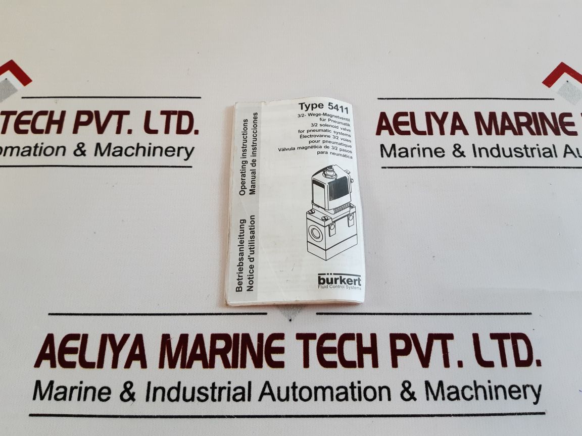 Burkert 5411 C 6,0 Nbr Pa Fluid Control Systems 3/2 Solenoid Valve 230V 50-60Hz