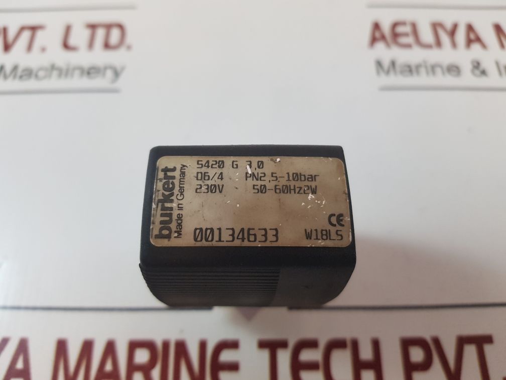 Burkert 5420 G3,0 Solenoid Valve 00134633
