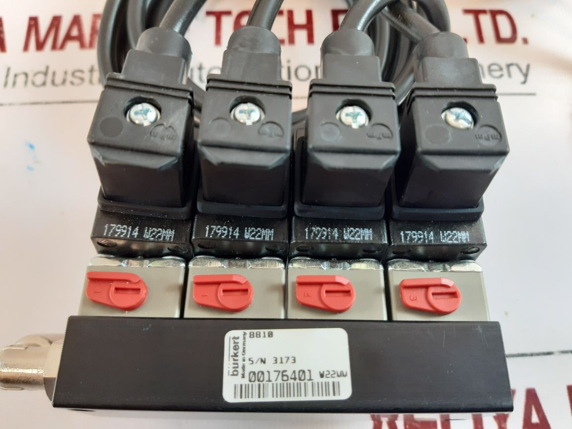 Burkert 6012 C 1,6 Fkm Pa Solenoid Valve With Cables
