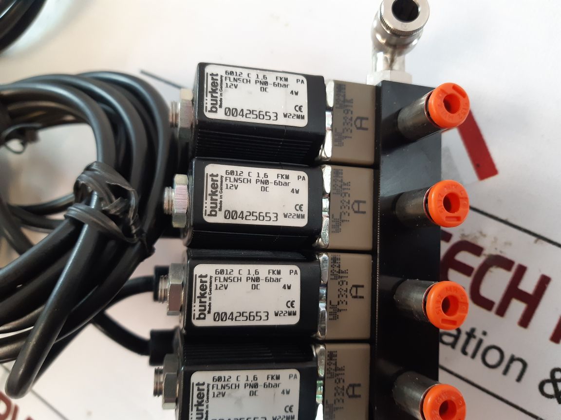 Burkert 6012 C 1,6 Fkm Pa Solenoid Valve With Cables
