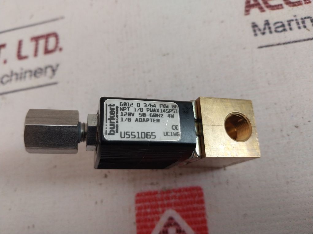 Burkert 6012 D 3/64 Fkm Br Plunger Valve