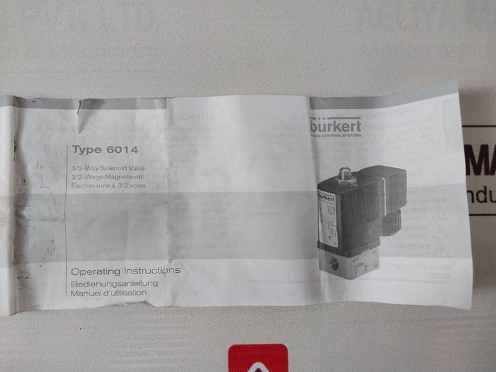 Burkert 6014 C 1,5 Fkm Ms 3/2-way Solenoid Valve