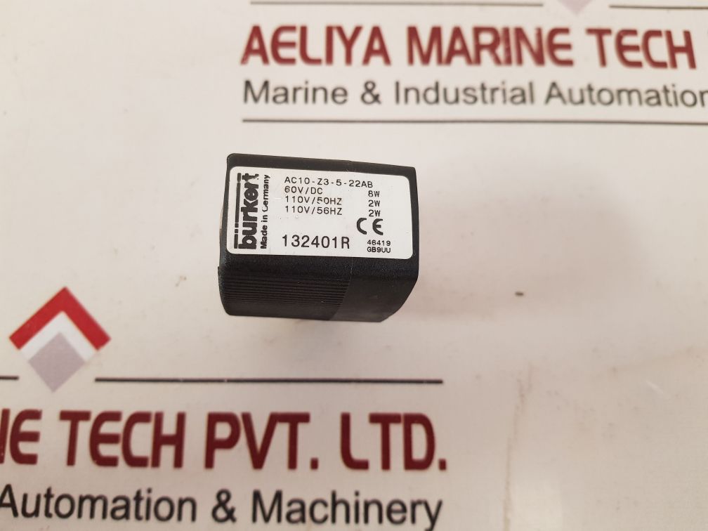 Burkert Ac10-z3-5-22Ab Solenoid Coil 132401R