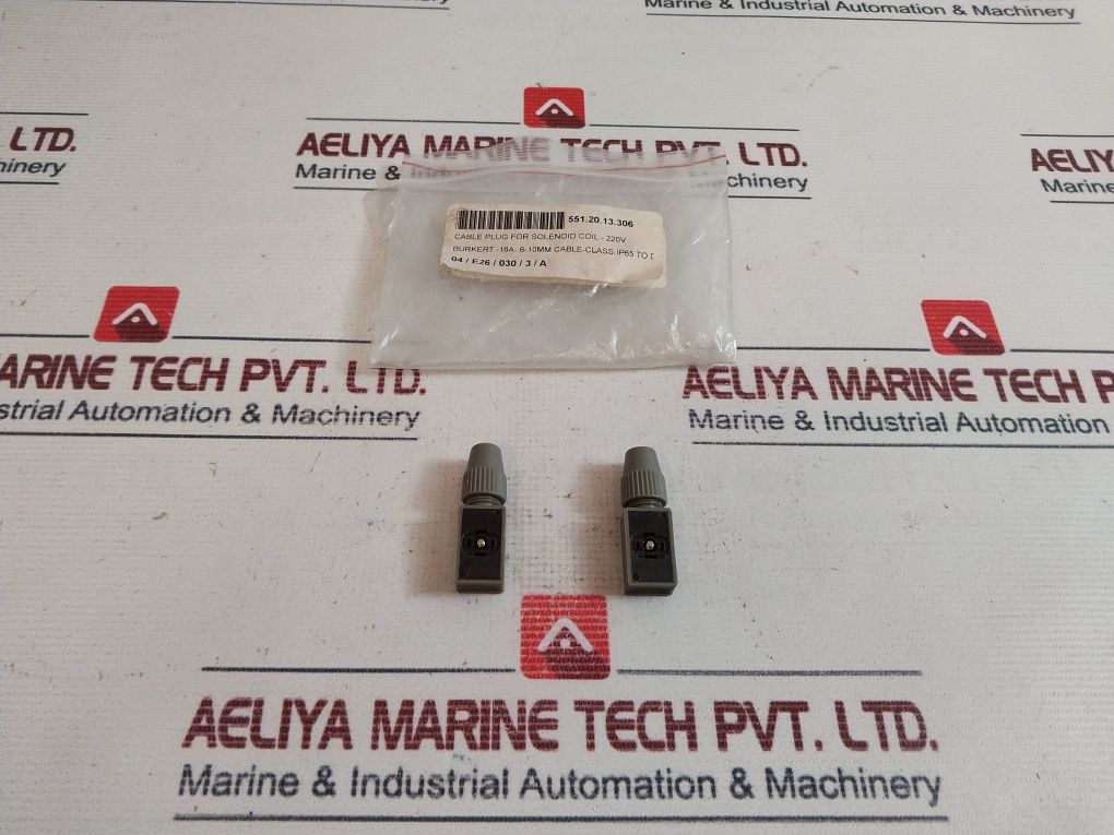 Burkert Cable Plug For Solenoid Coil-220V