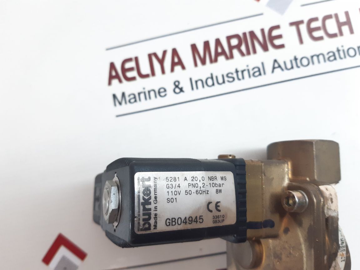 Burkert Gb04945 2-way Solenoid Valve
