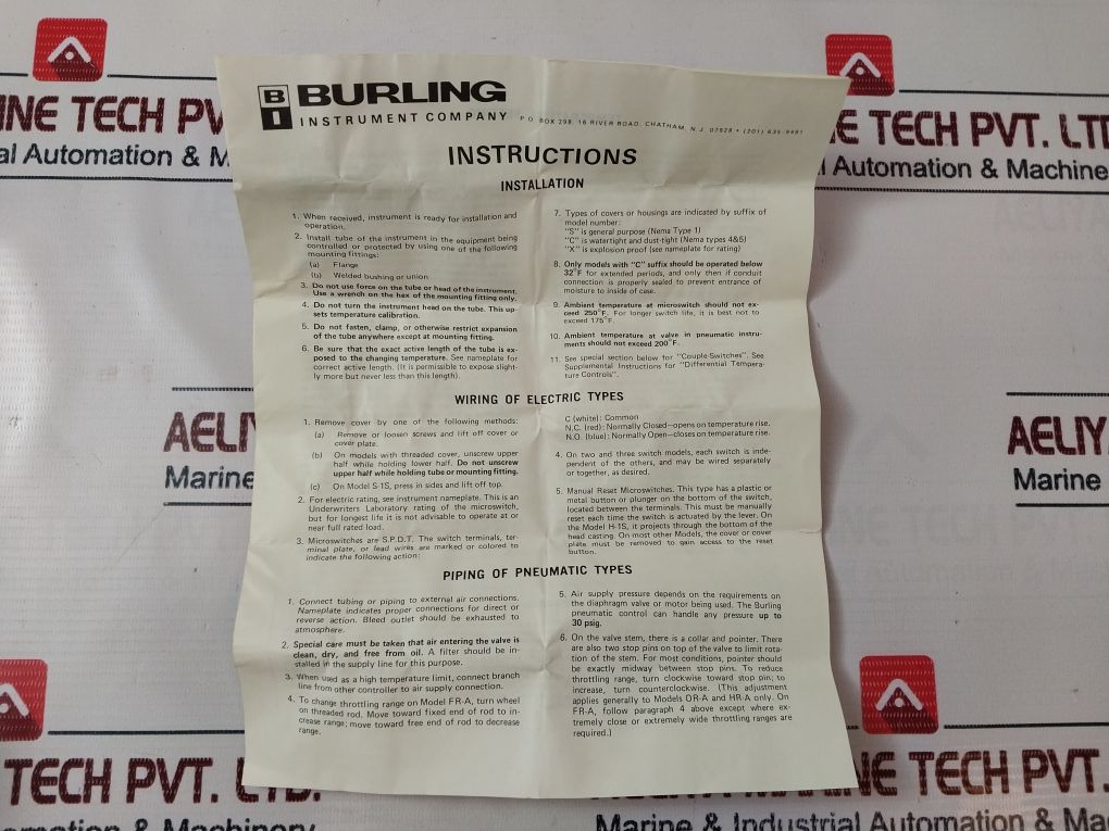 Burling Instrument B-1C-68M3/8” M