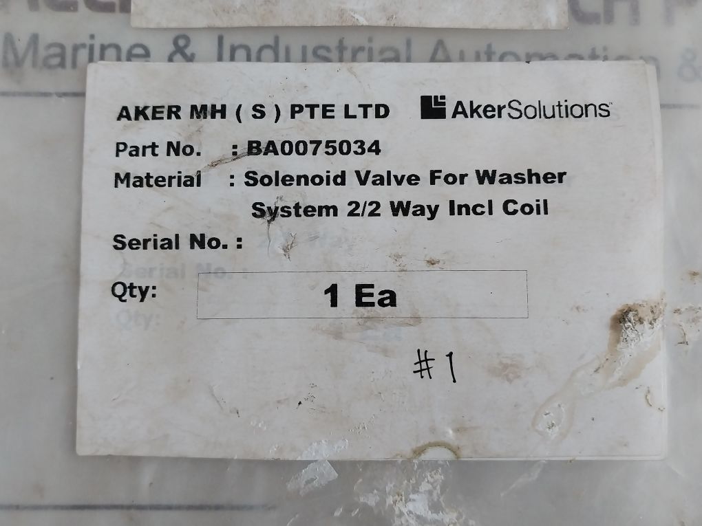 Buschjost 0000000.9136 Solenoid Valve 8240300.9100