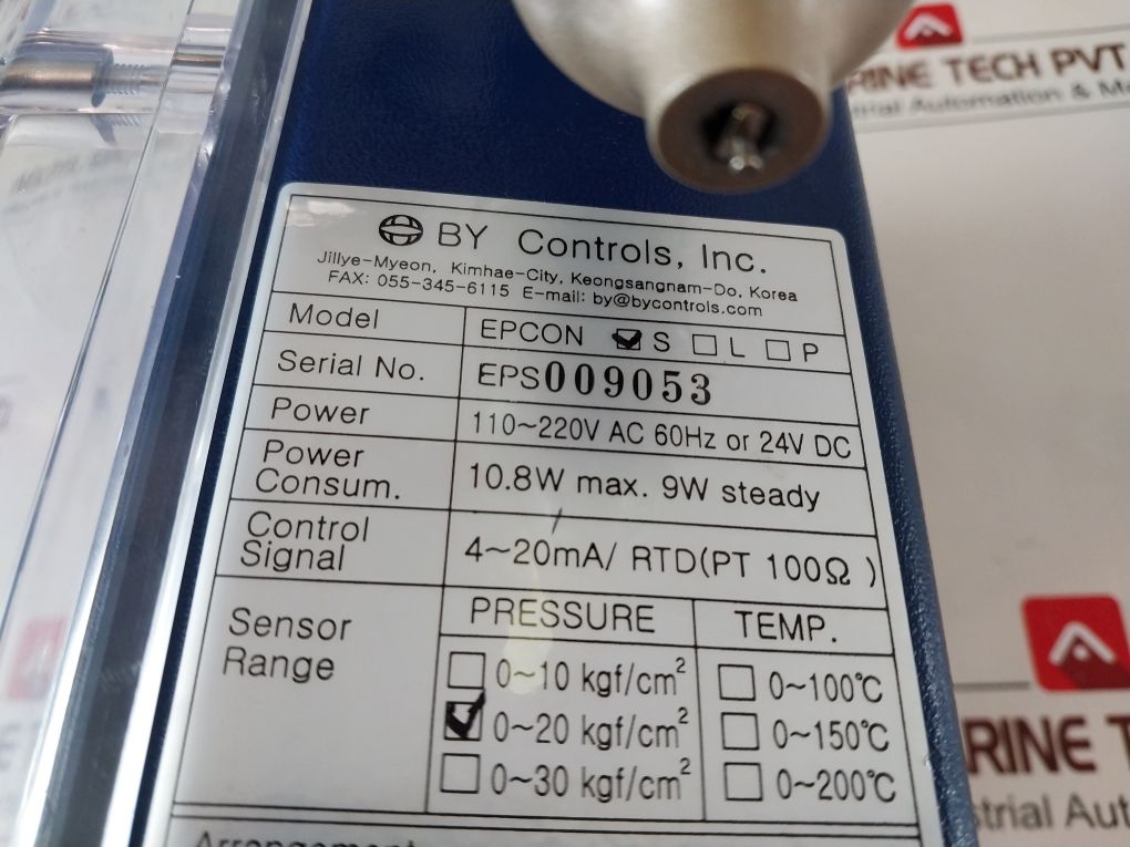 By Controls Epcon S Electro-pneumatic Controller 0~20 Kgf/Cm²