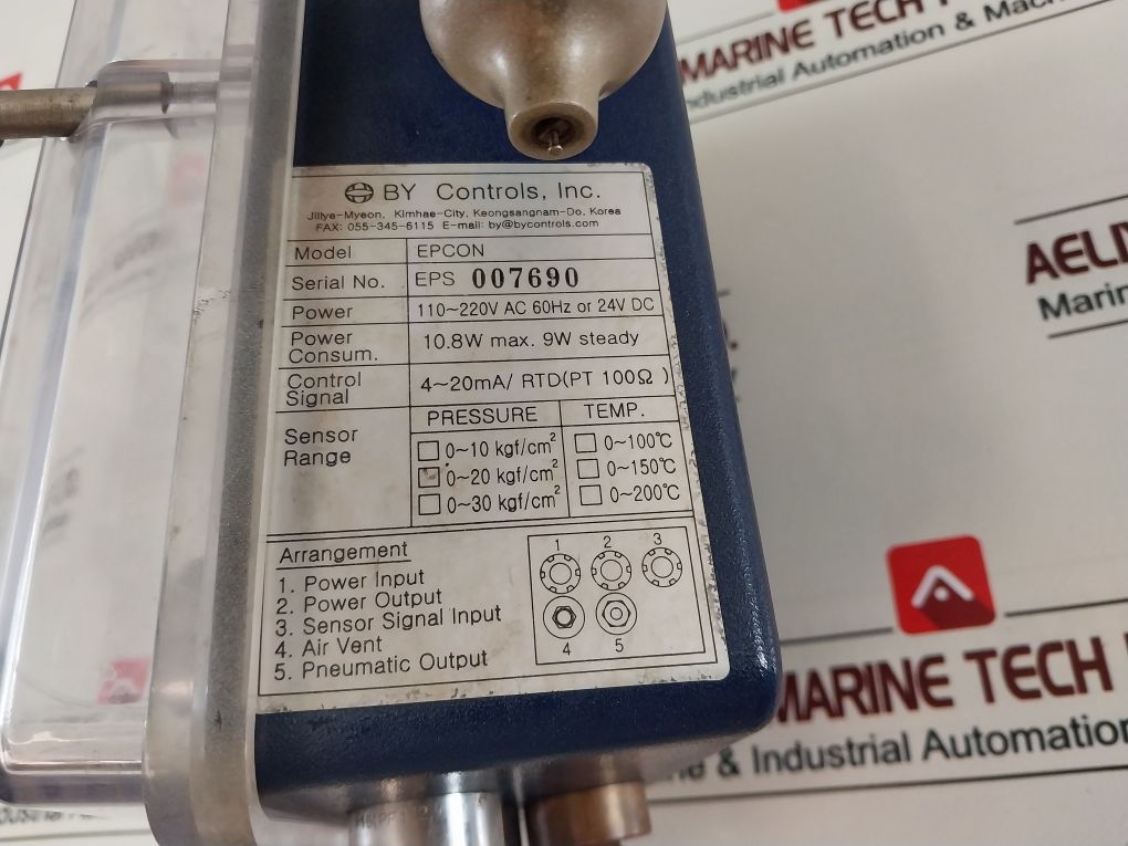 By Controls Epcon Electro-pneumatic Controller 0-20 Kgf/Cm2