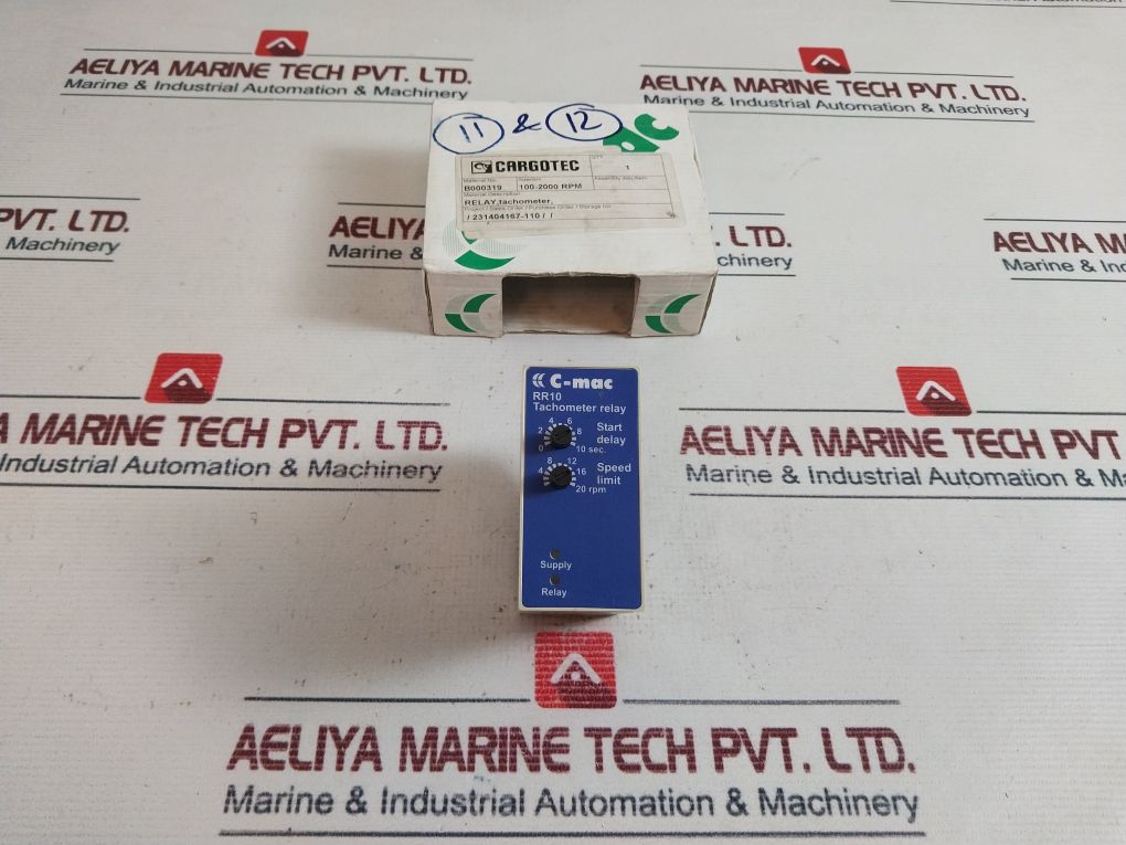 C-mac Rr10-1-0-024-2K Tachometer Relay 0-10 Sec.
