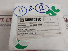 C-mac Rr10-1-0-024-2K Tachometer Relay 0-10 Sec.