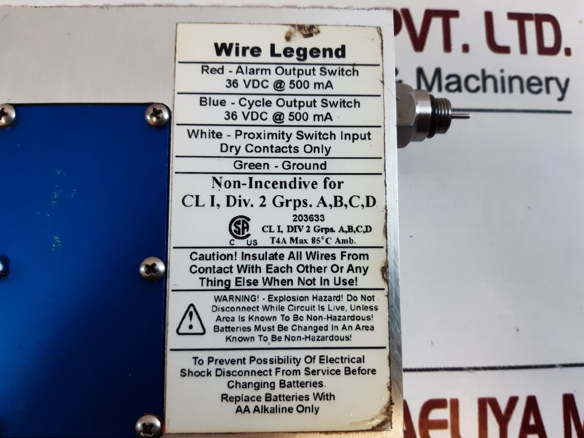 C.c. technology pf1 monitoring device