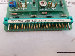 Carlo gavazzi 360 input transducer card 360-026-026-00-11 