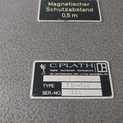C.Plath 719-144 Rudder Angle Indicator Magnetic Compass